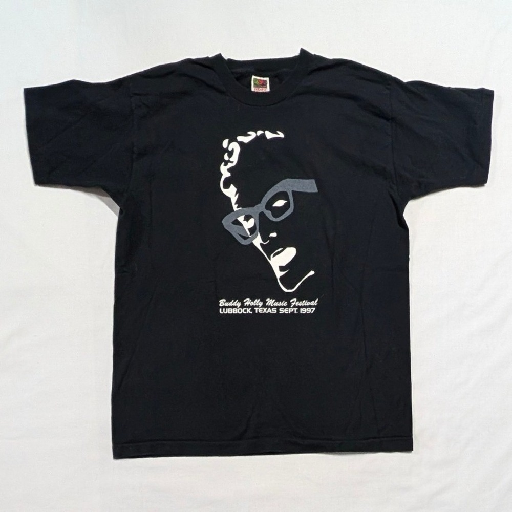 Vintage 1997 Buddy Holly Music Festival T-Shirt XL Lubbock Texas Fruit of Loom